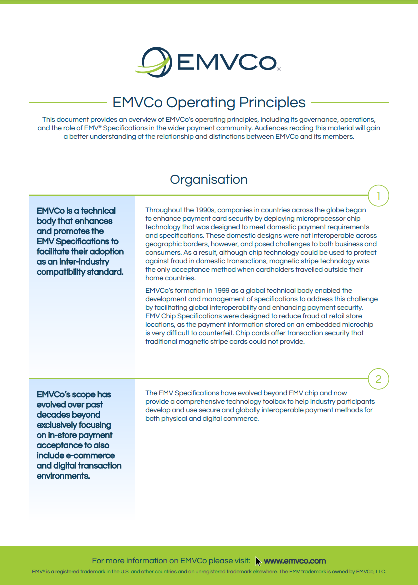 EMVCo Operating Principles