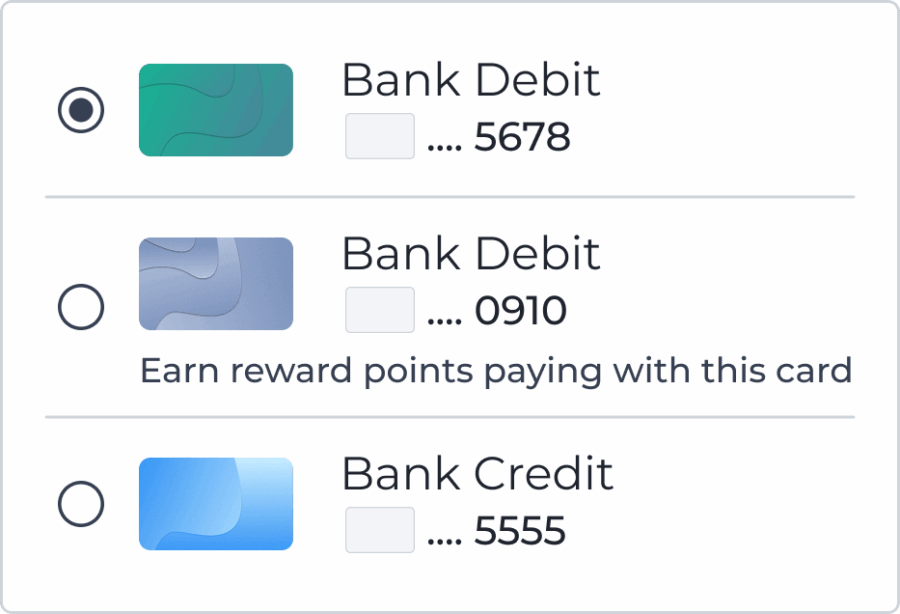 <p>Display all cards</p>
